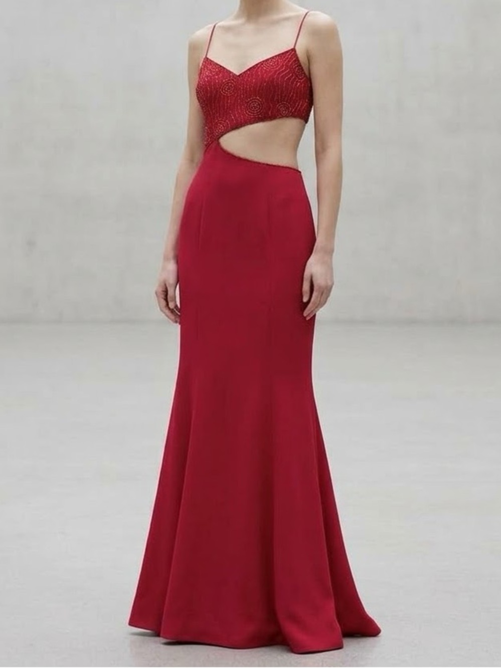 Vintage Showtime Collection Beaded Cutout Dress